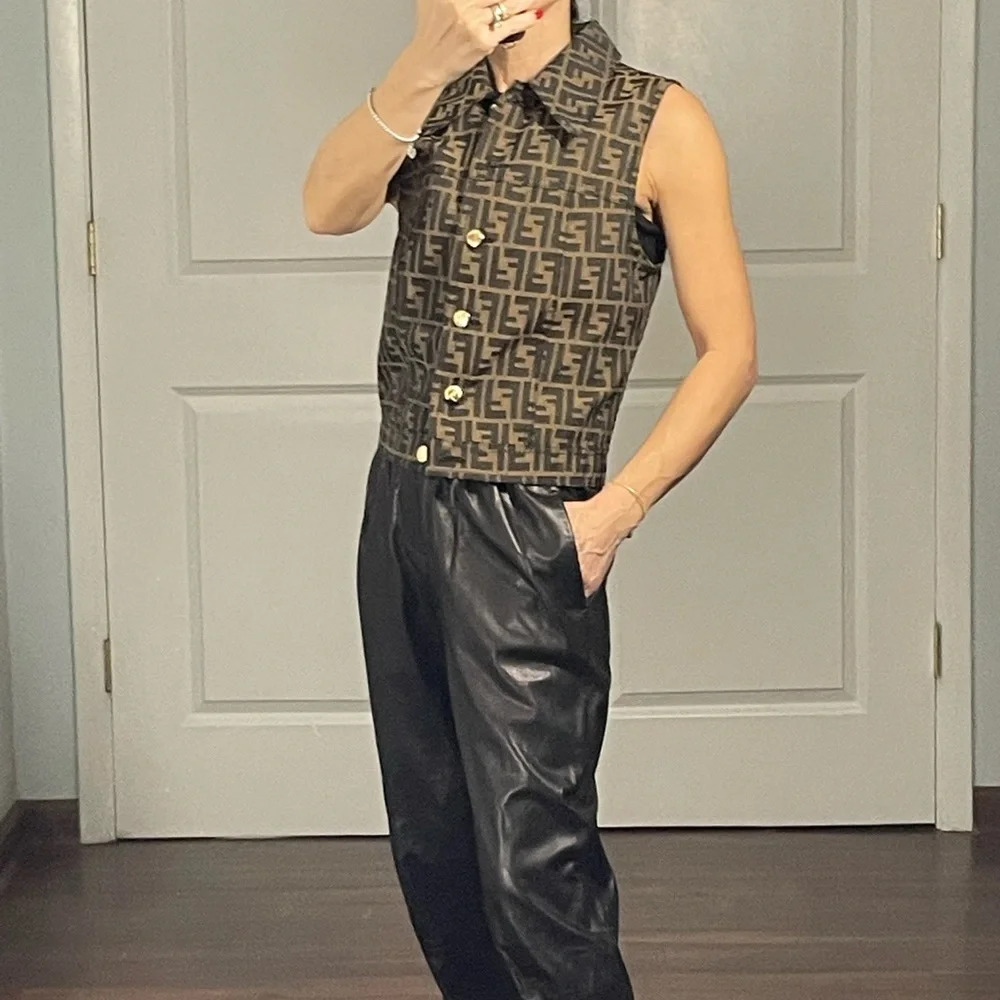 Fendi Jeans Cropped Jacket Vest size IT40 - Picture 4 of 17